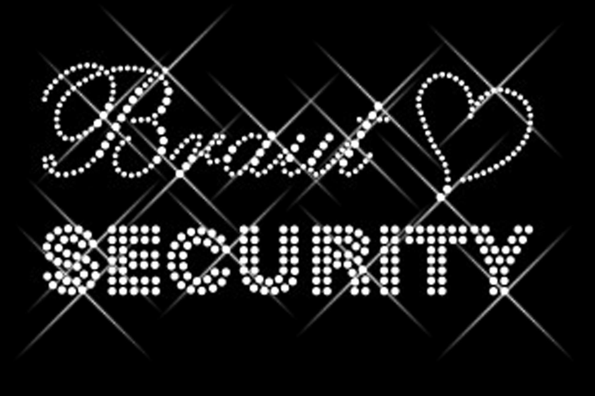 Strassstein Motiv "Braut Security" (LX1645)