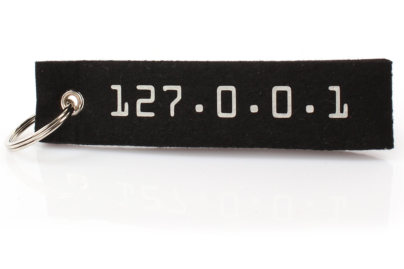 Felt Keychain "127.0.0.1