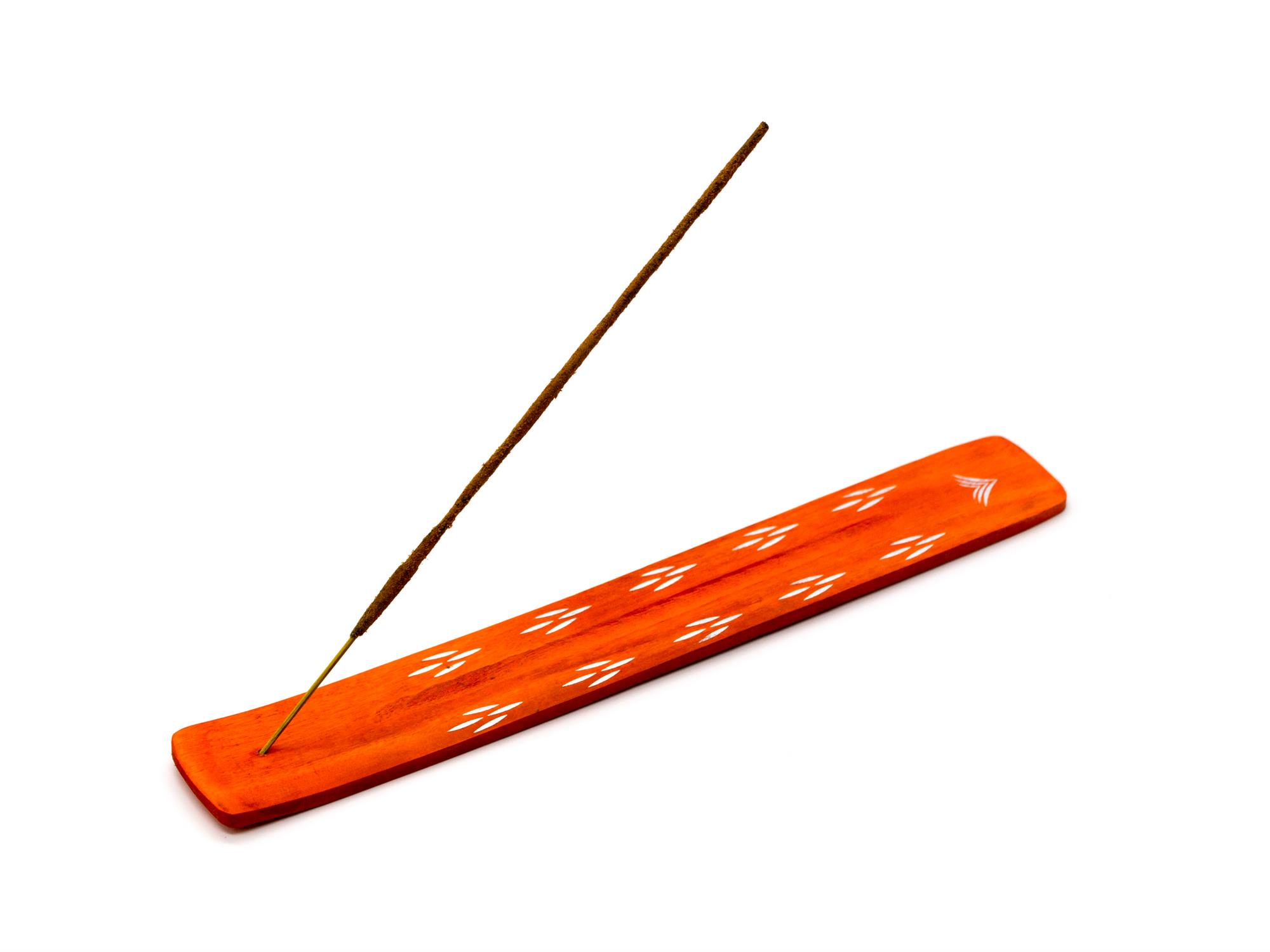 Räucherstäbchenhalter orange aus Rosenholz (LX2246)