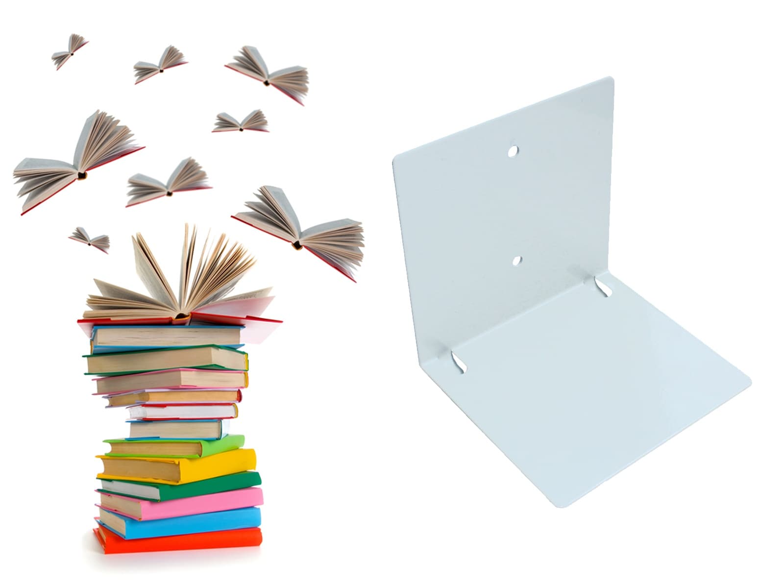 Floating books: invisible shelf Floating books: invisible shelf