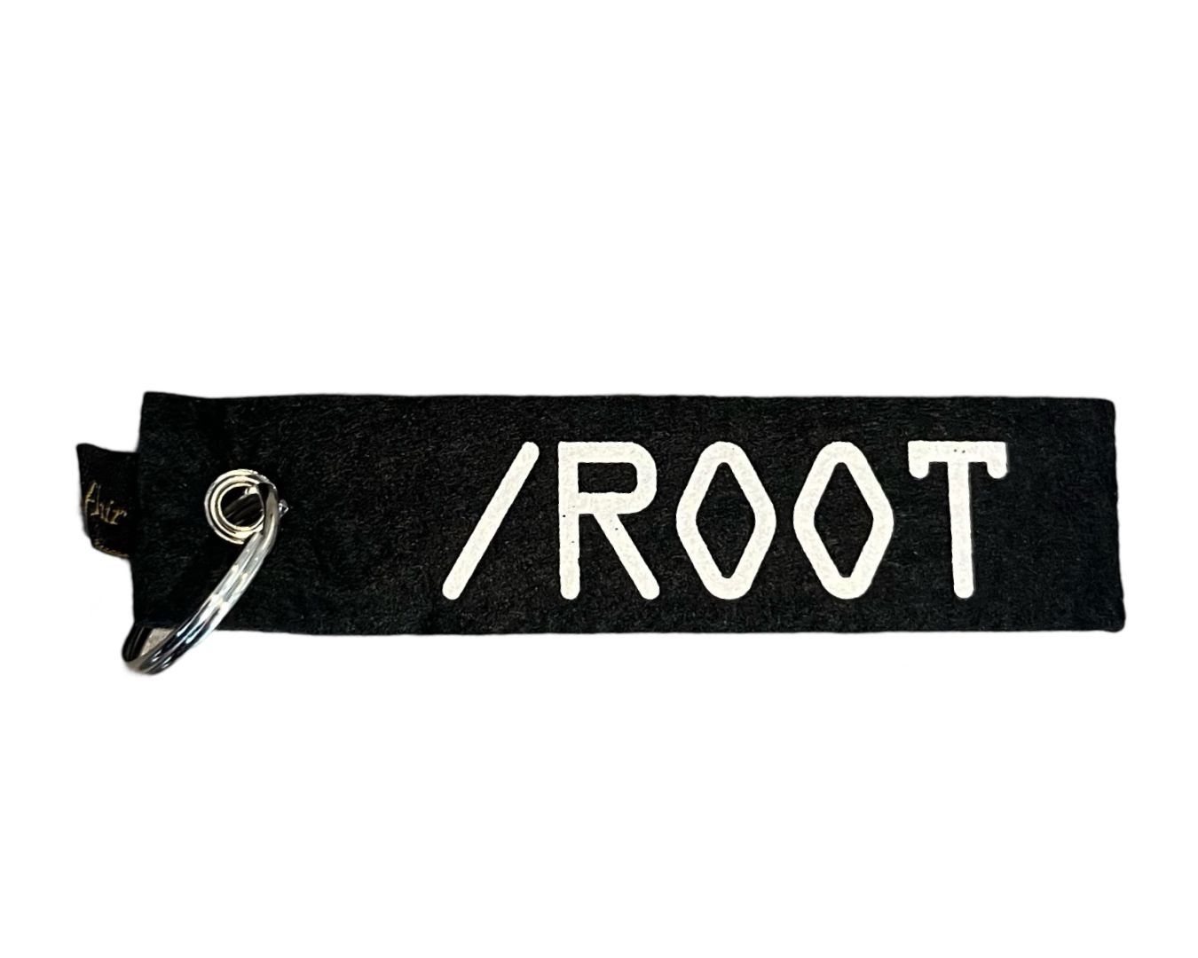 Felt keychain "root" for geeks, computer freaks and nerds