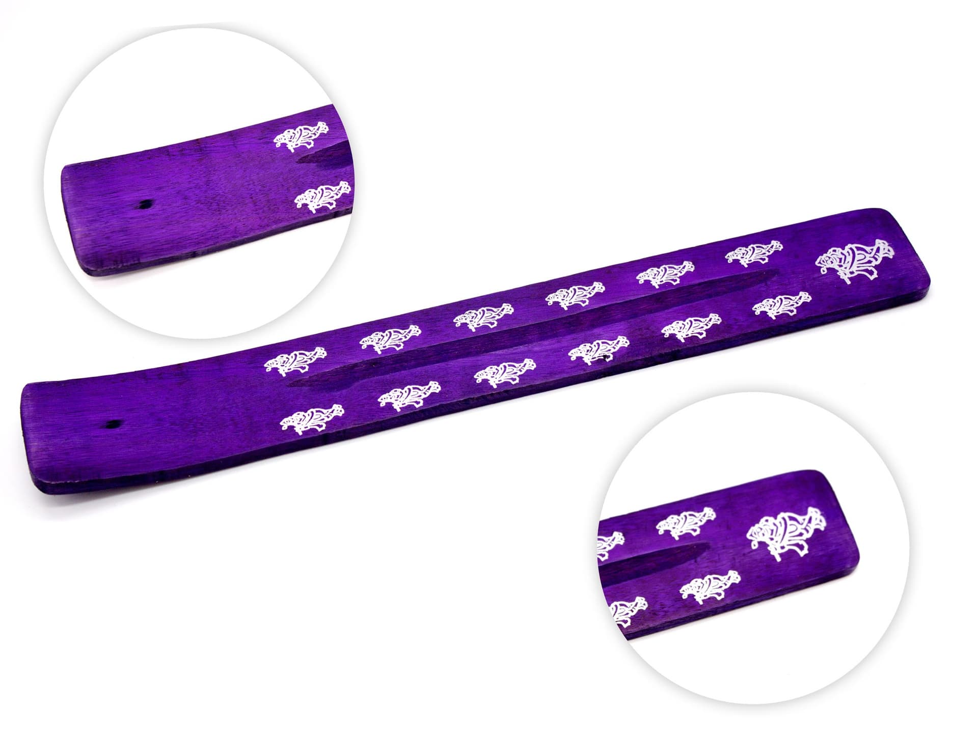 Incense holder set of 5 in black and purple Incense holder set of 5 in black and purple