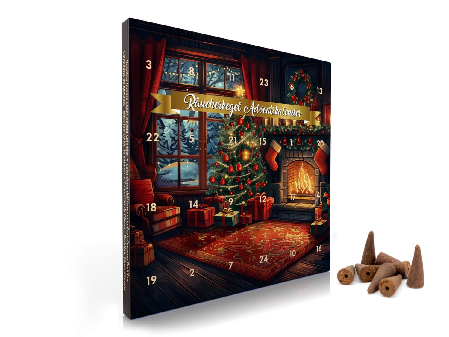 Räucherkegel Adventskalender - Backflow Kegel (LX2362)