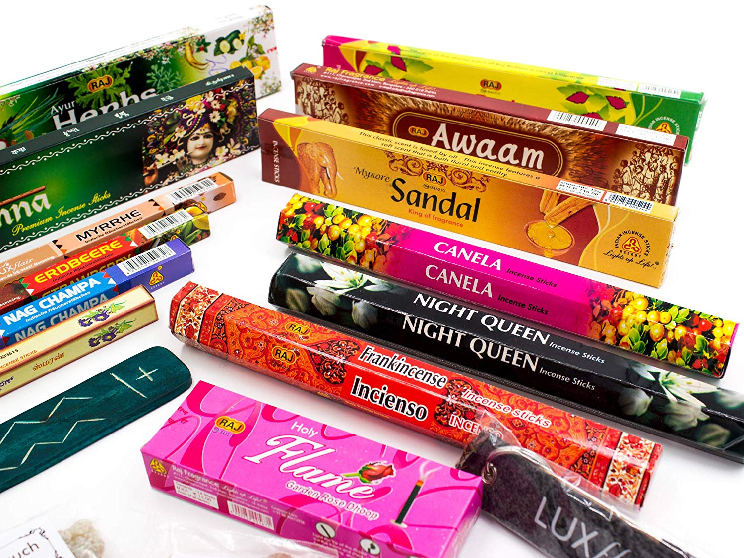 XXL incense sticks tasting set (183 pieces) for meditation and relaxation