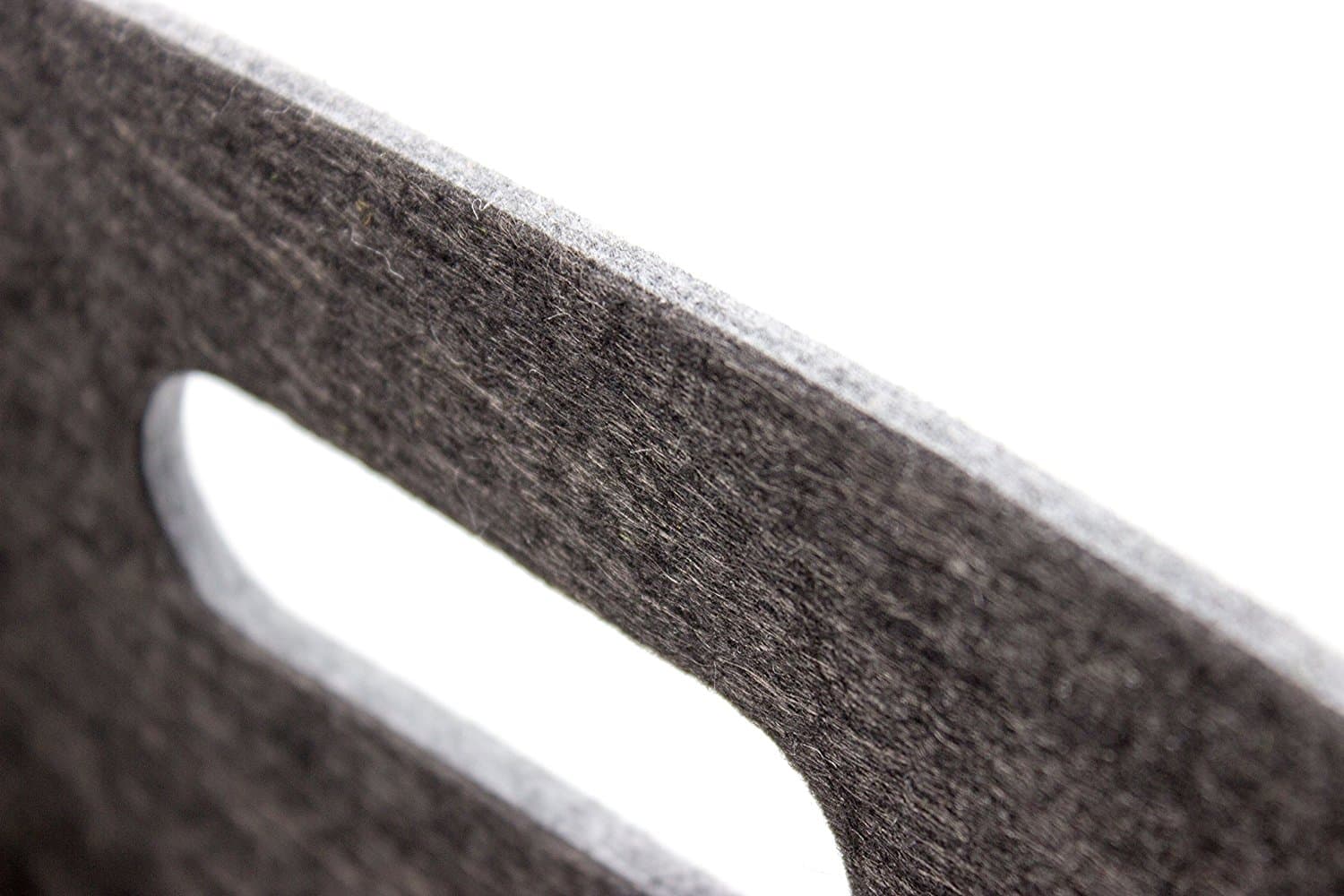 Set of 3 foldable felt storage boxes, gray/dark gray