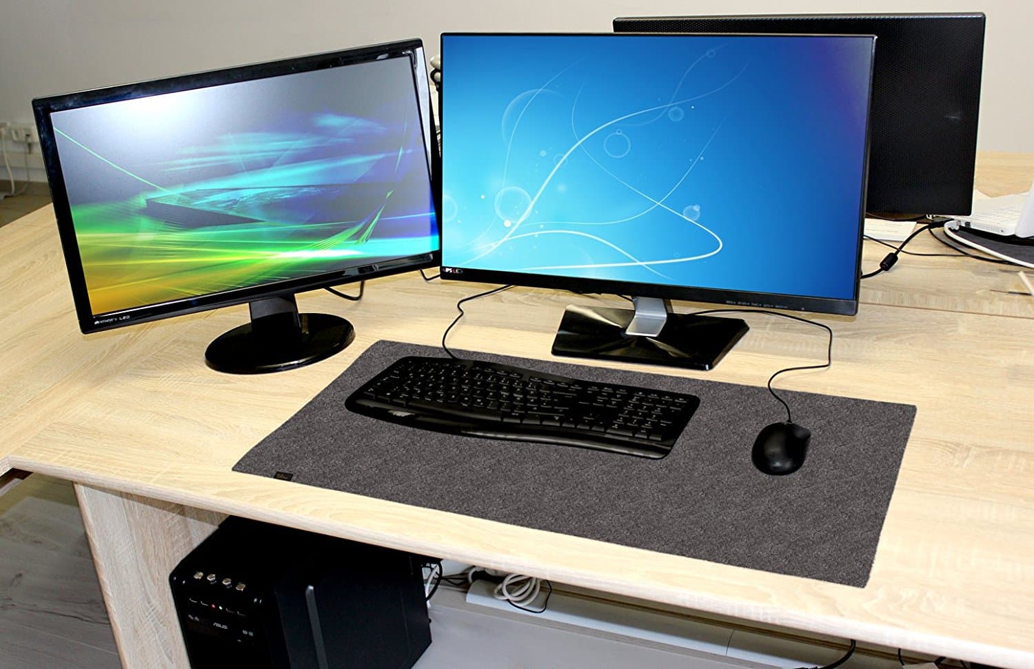 Felt desk mat dark grey