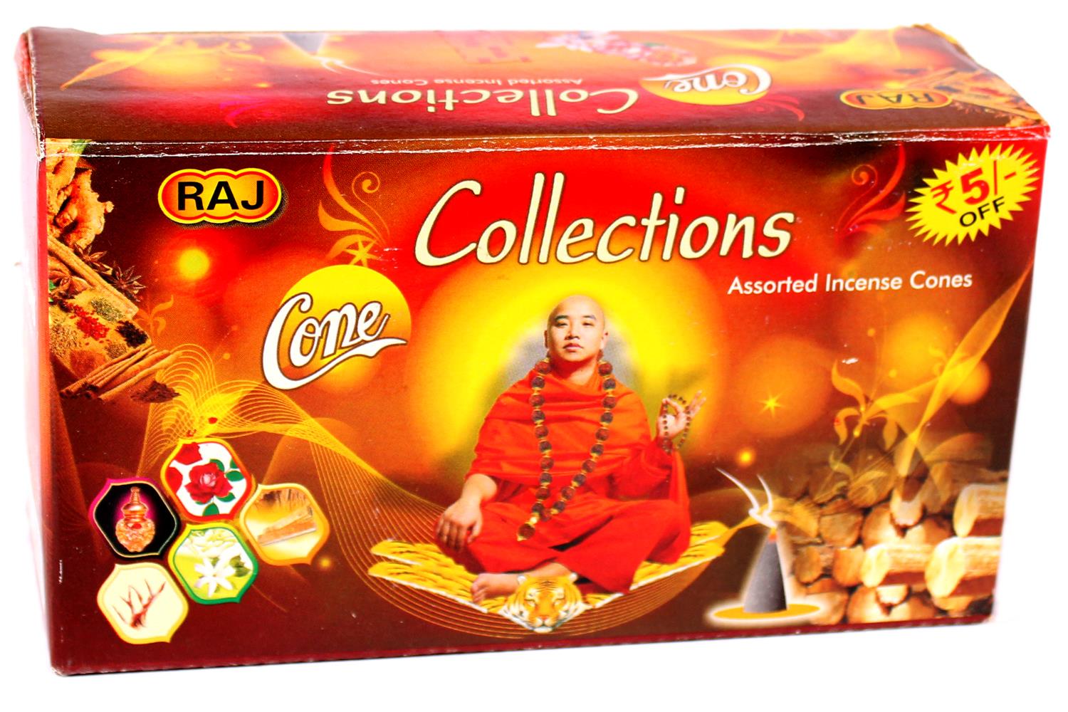Incense cone set, 5 fragrances incl. incense cone holder Incense cone set, 5 fragrances incl. incense cone holder