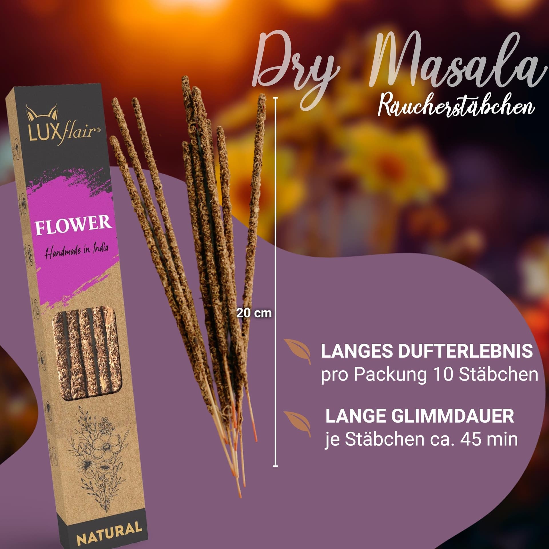 Natural incense sticks flowers - NATURAL FLOWER