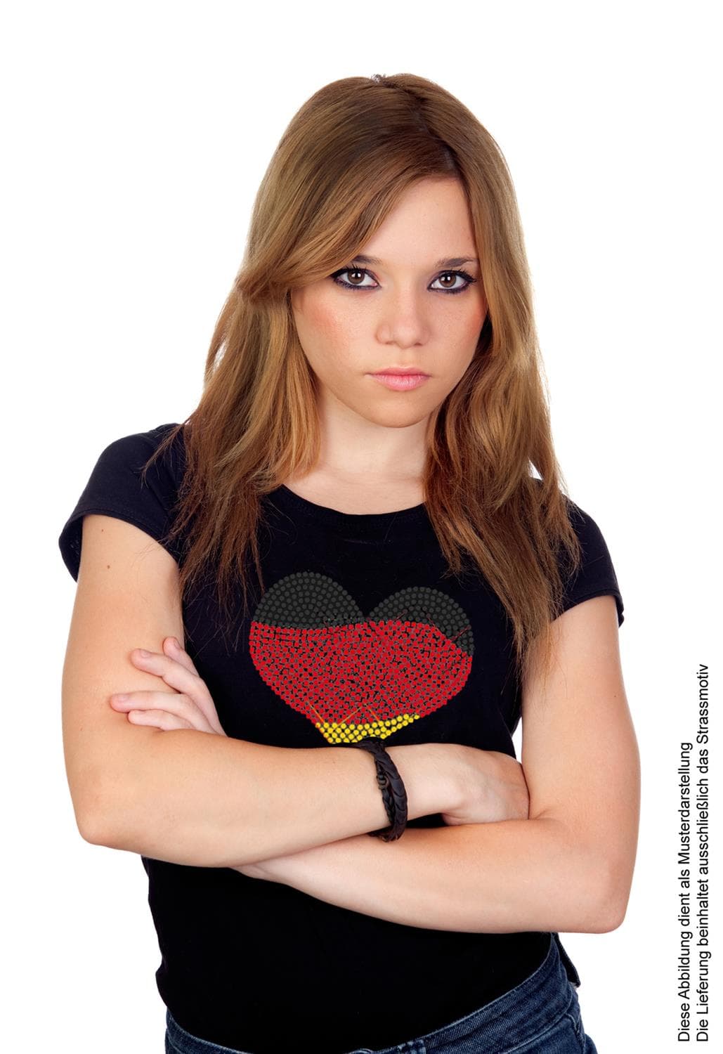 Rhinestone motif "I love Germany