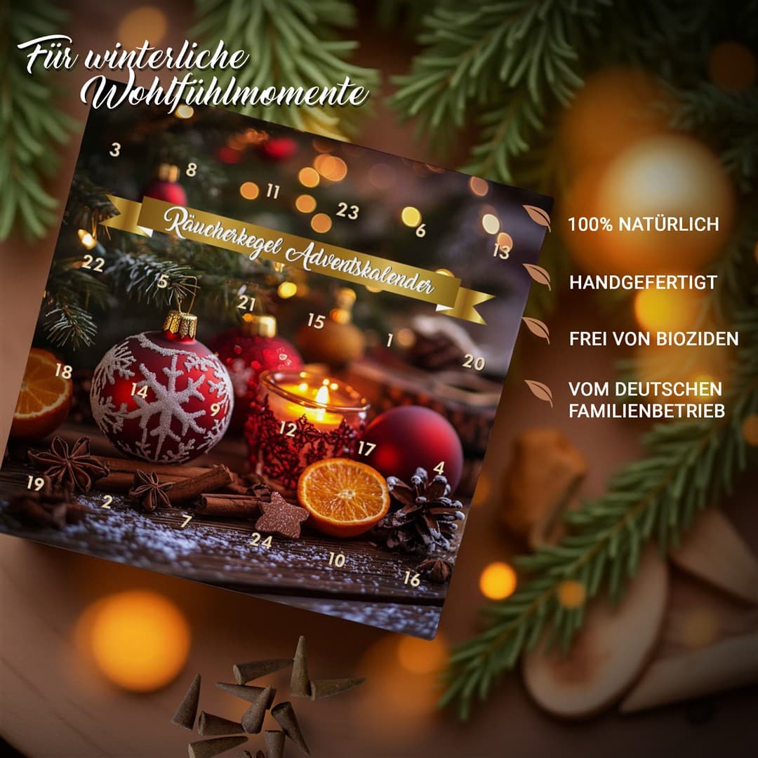 Räucherkegel Adventskalender 2025 - Normal Cones