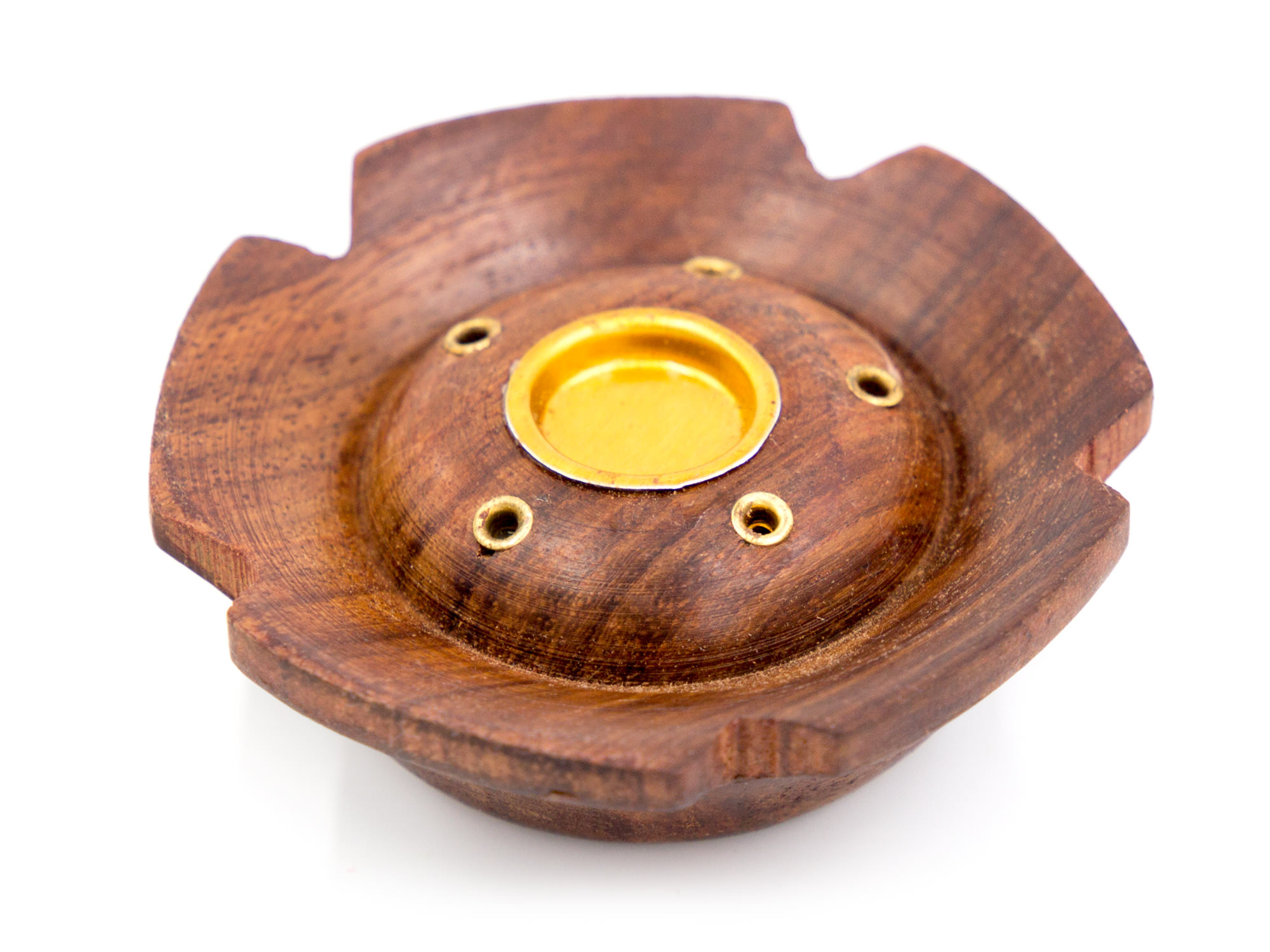 Räucherkegelhalter aus Sheesham-Holz (Lotus) (LX1538)