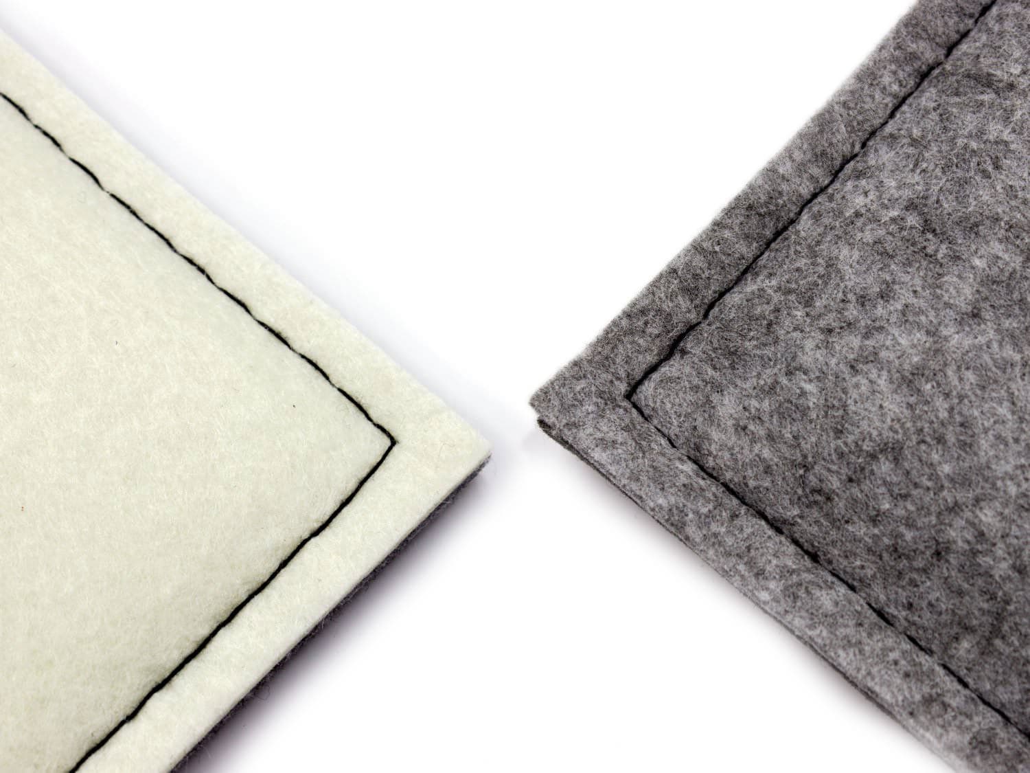 Square felt reversible seat cushion, greyish cream white