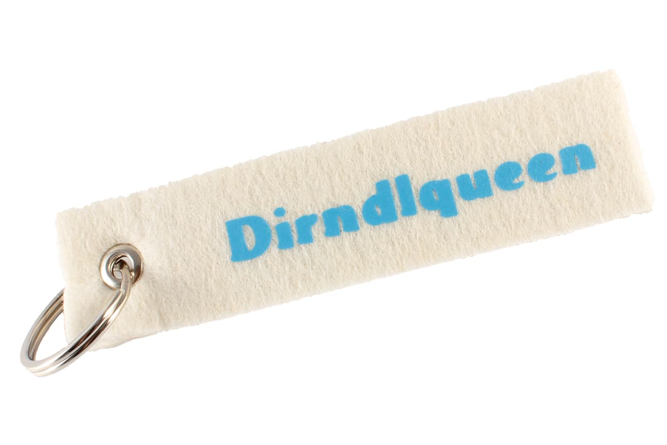 Felt keychain "Dirndlqueen", Oktoberfest accessory