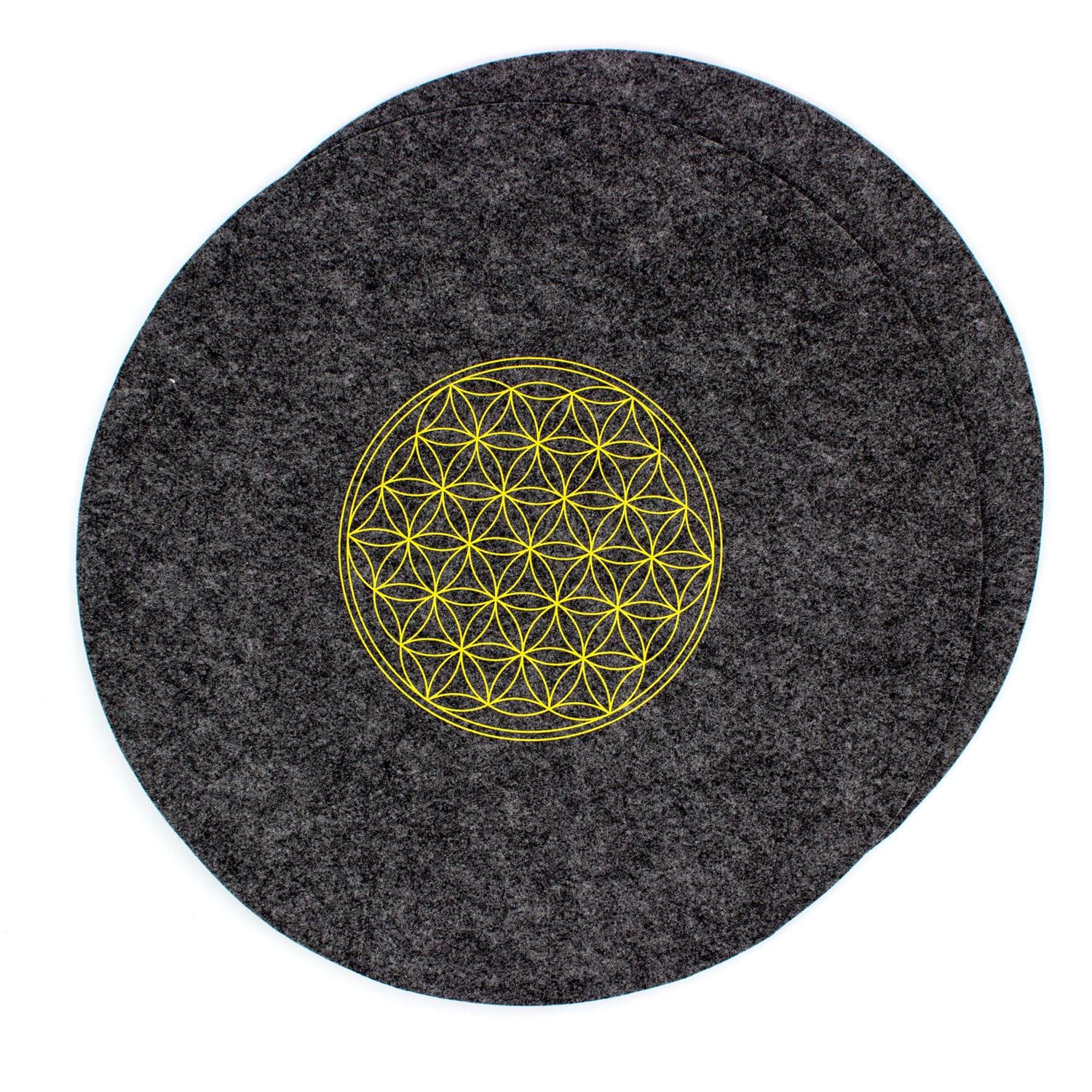 2er Set Blume des Lebens Platzset - anthrazit rund (LX2015-LB)