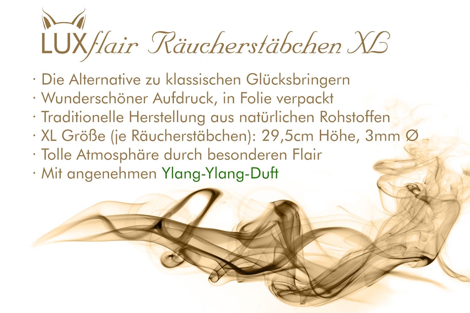XL chinesische Räucherstäbchen "Glücksbringer" mit Ylang-Ylang-Duft (LX1590)