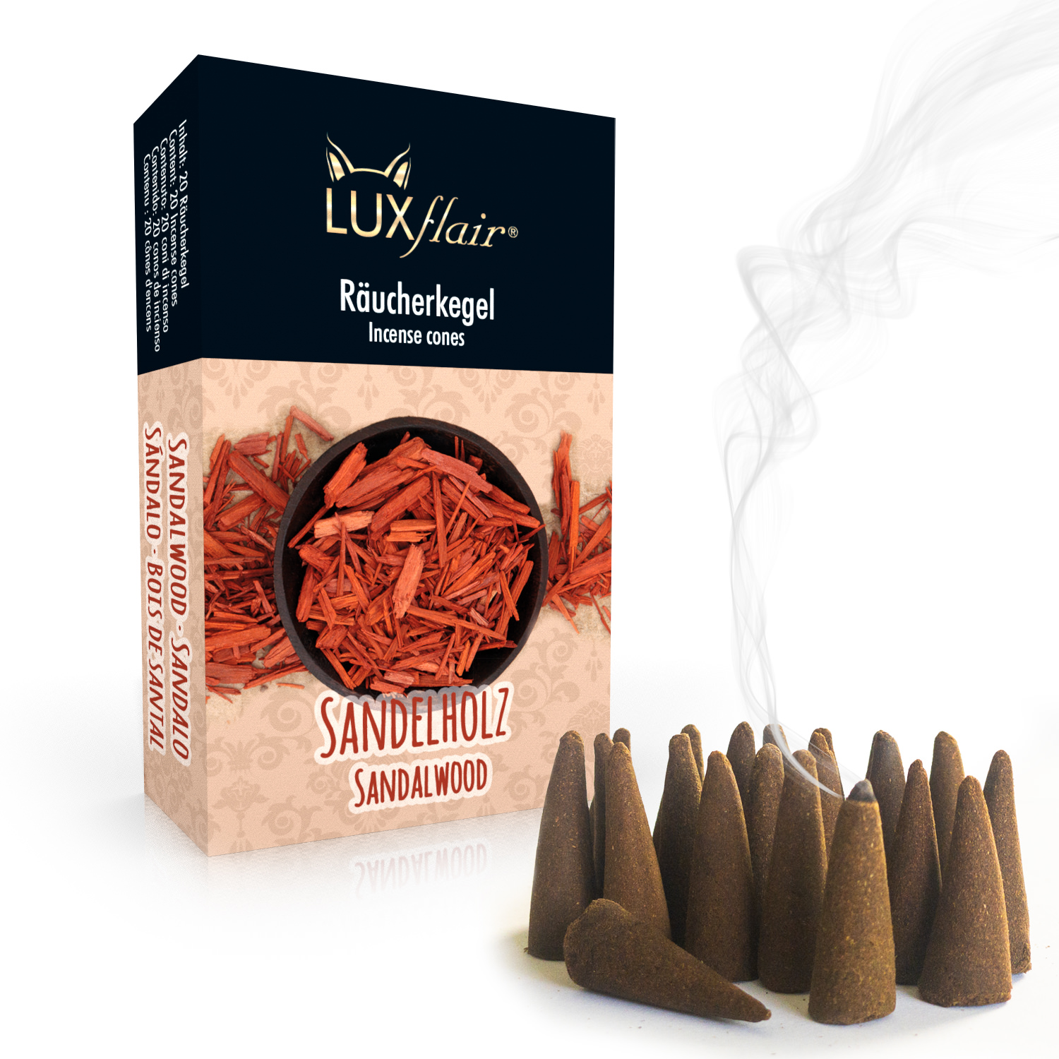 Räucherkegel Sandelholz - 20 Stück (LX2384)