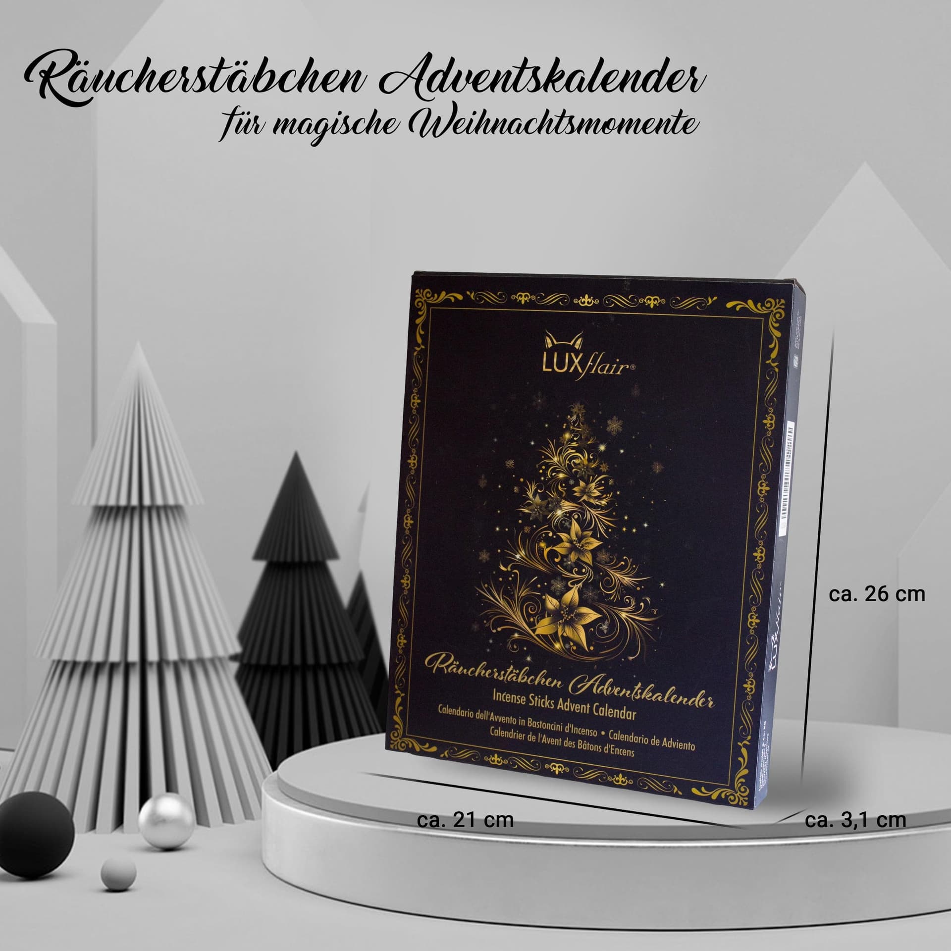 Incense sticks advent calendar incl. holder
