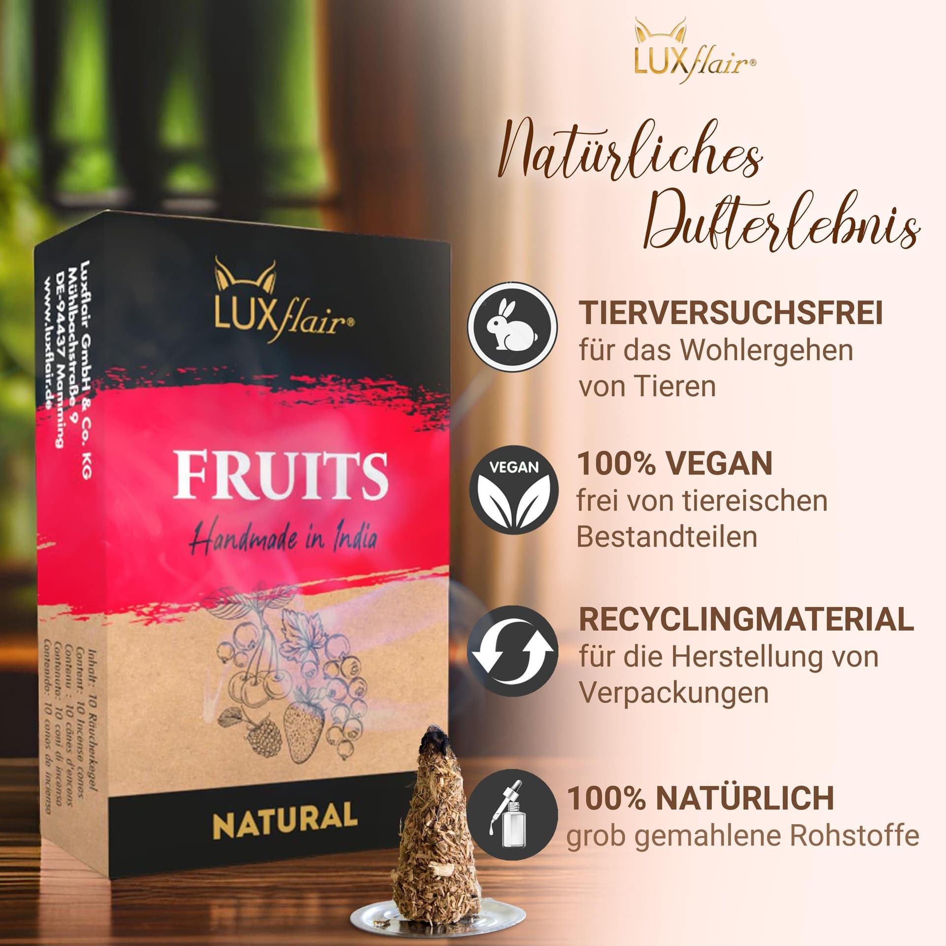 Natural fruit incense cones - NATURAL FRUITS