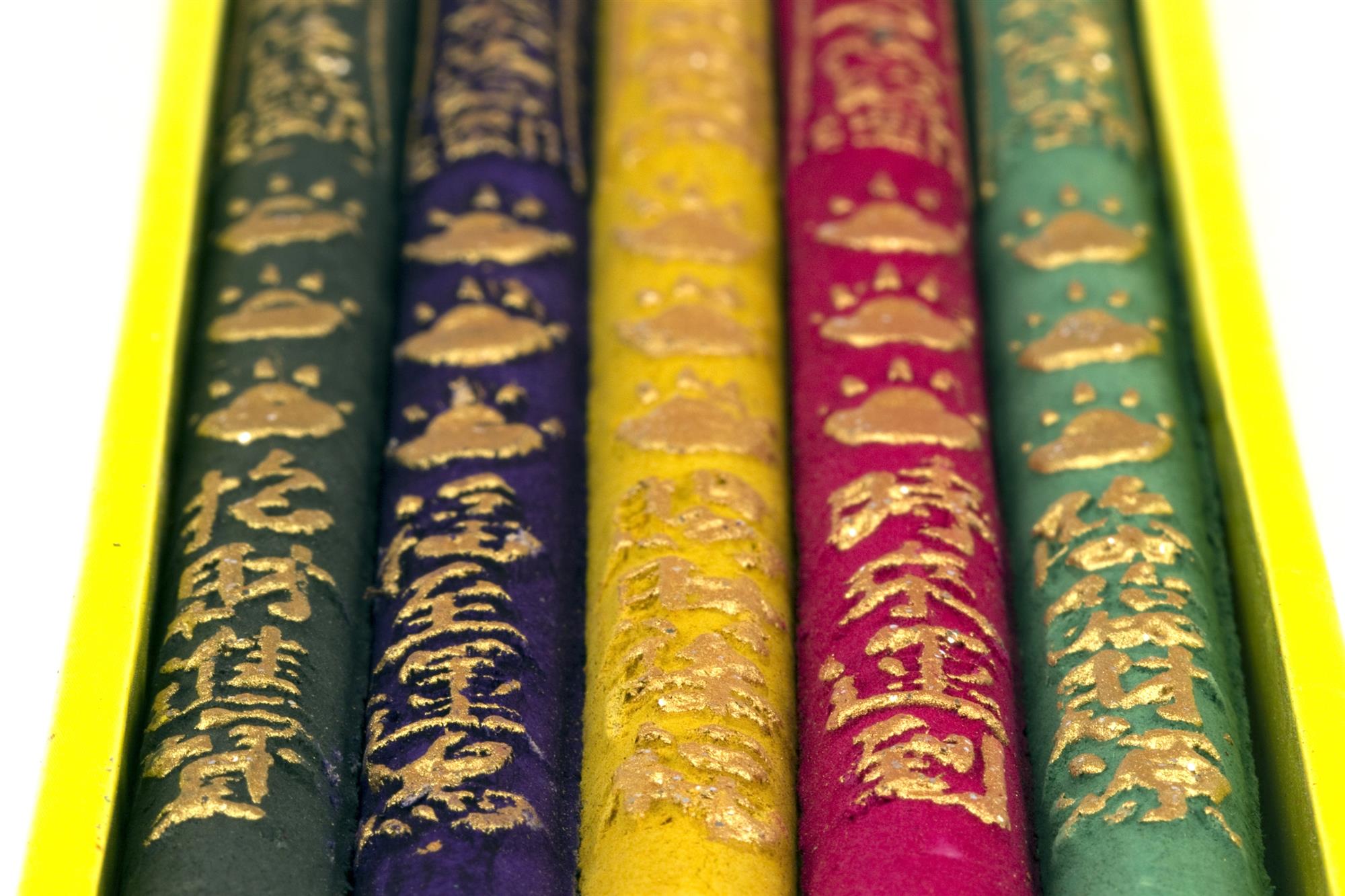 Set of 5 XL Chinese Incense Sticks "God of Wealth