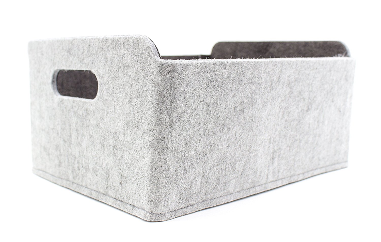 Filz Aufbewahrungsbox faltbar, graumeliert/dunkelgrau (LX2130)