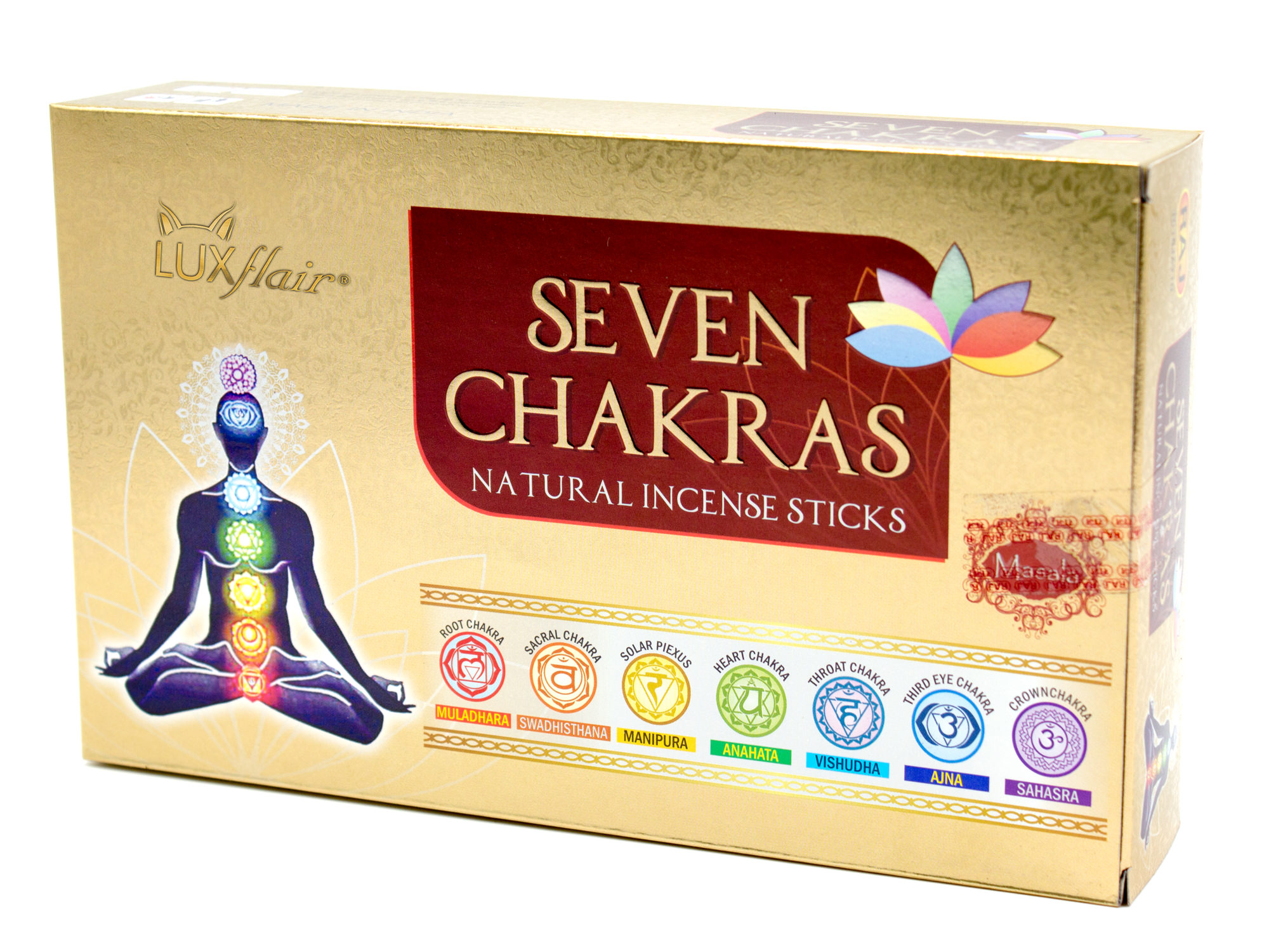 Masala Chakra Räucherstäbchen Set - 7 Chakren (LX2139)
