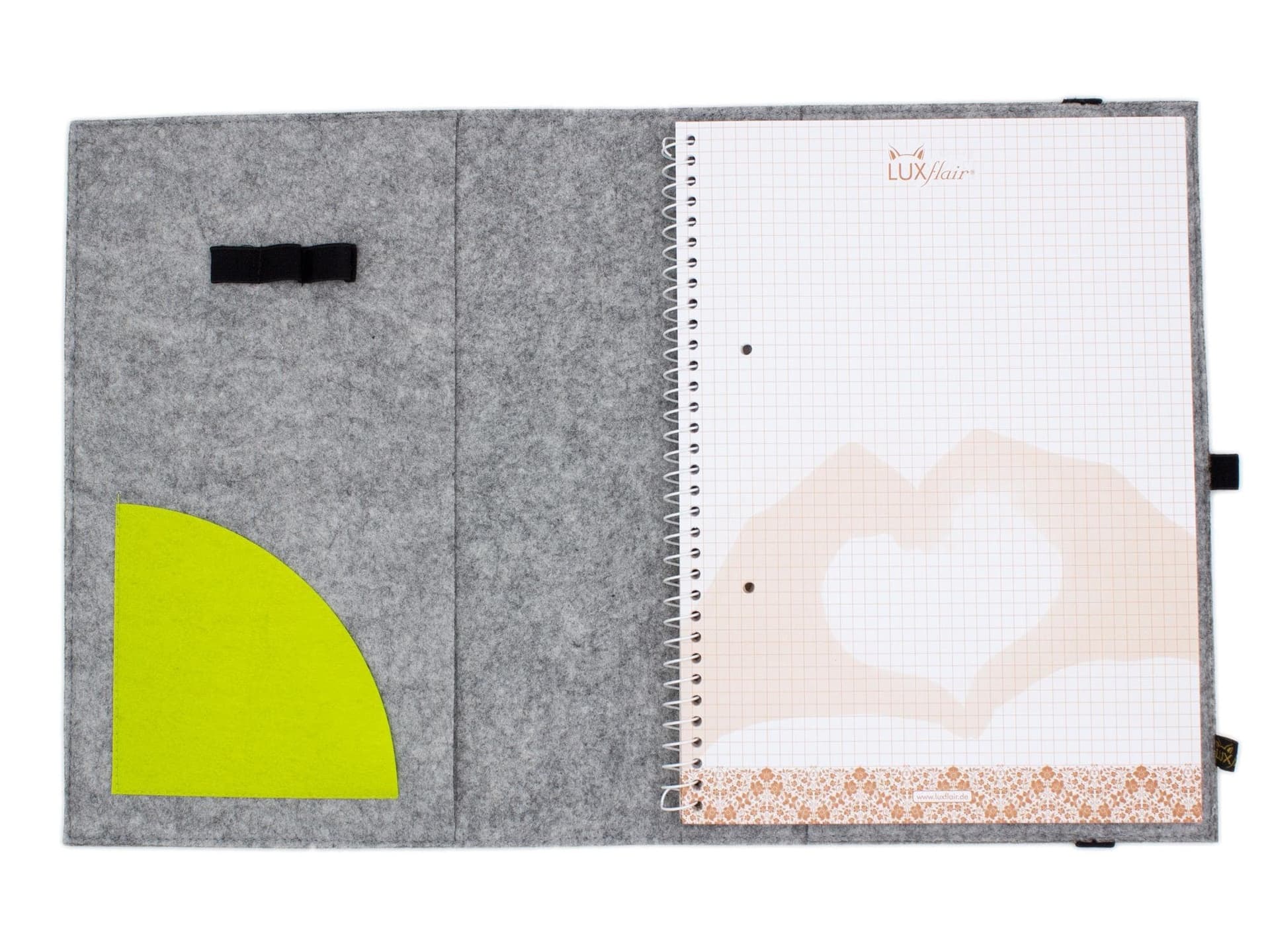 Filz Notizbuch graumeliert A4 mit Flock-Aufdruck "When nothing goes right" (LX2185)