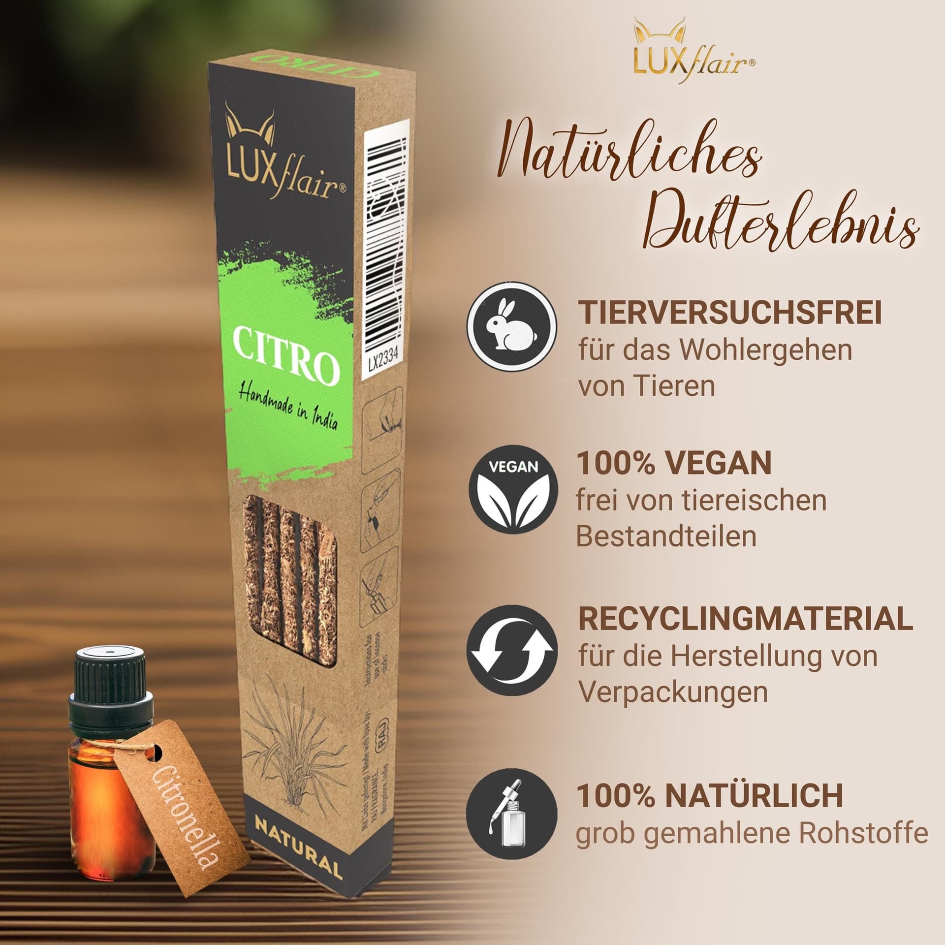 Natural incense sticks Citronella - NATURAL CITRO