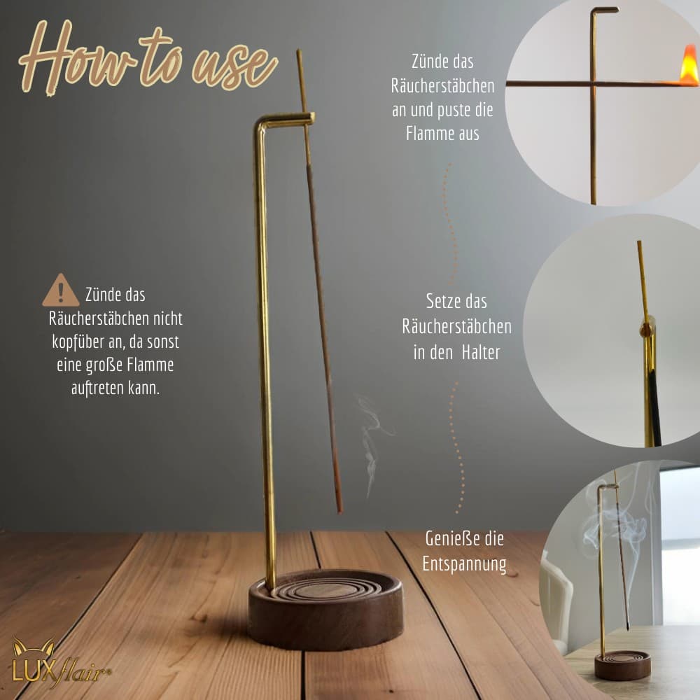 Hanging metal incense holder