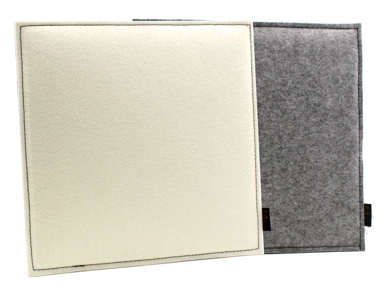 Square felt reversible seat cushion, greyish cream white Square felt reversible seat cushion, greyish cream white