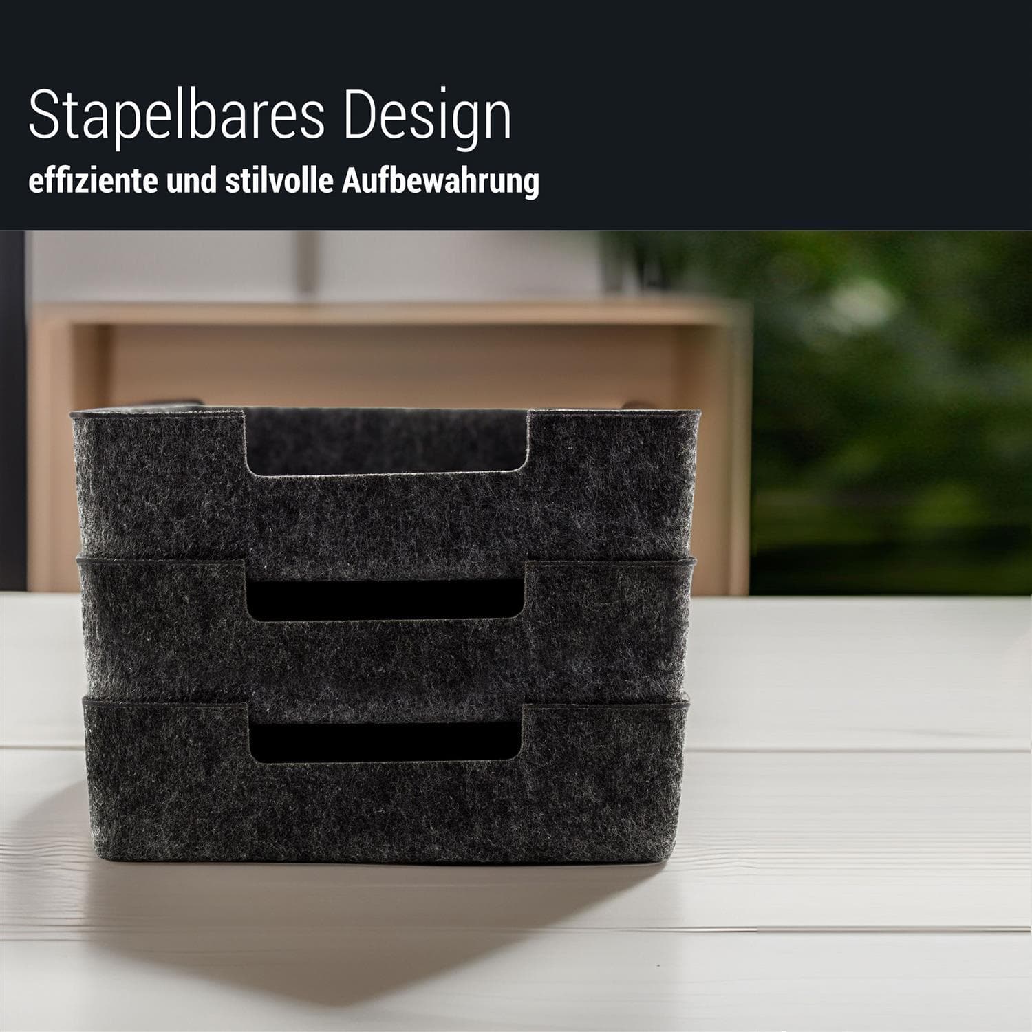 Felt document tray dark gray Felt document tray dark gray set of 3