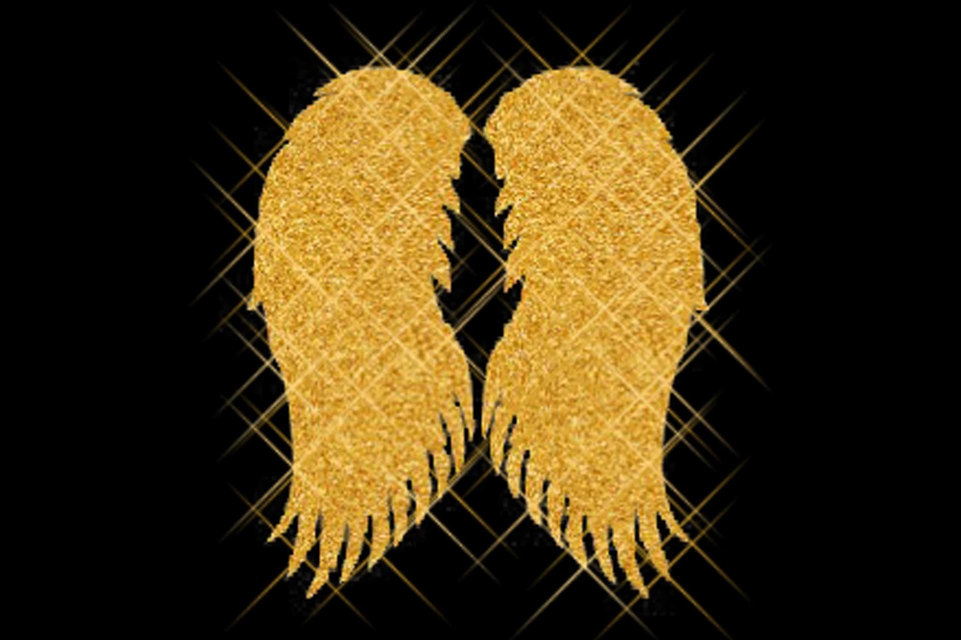 Glitter motif "Angel wings