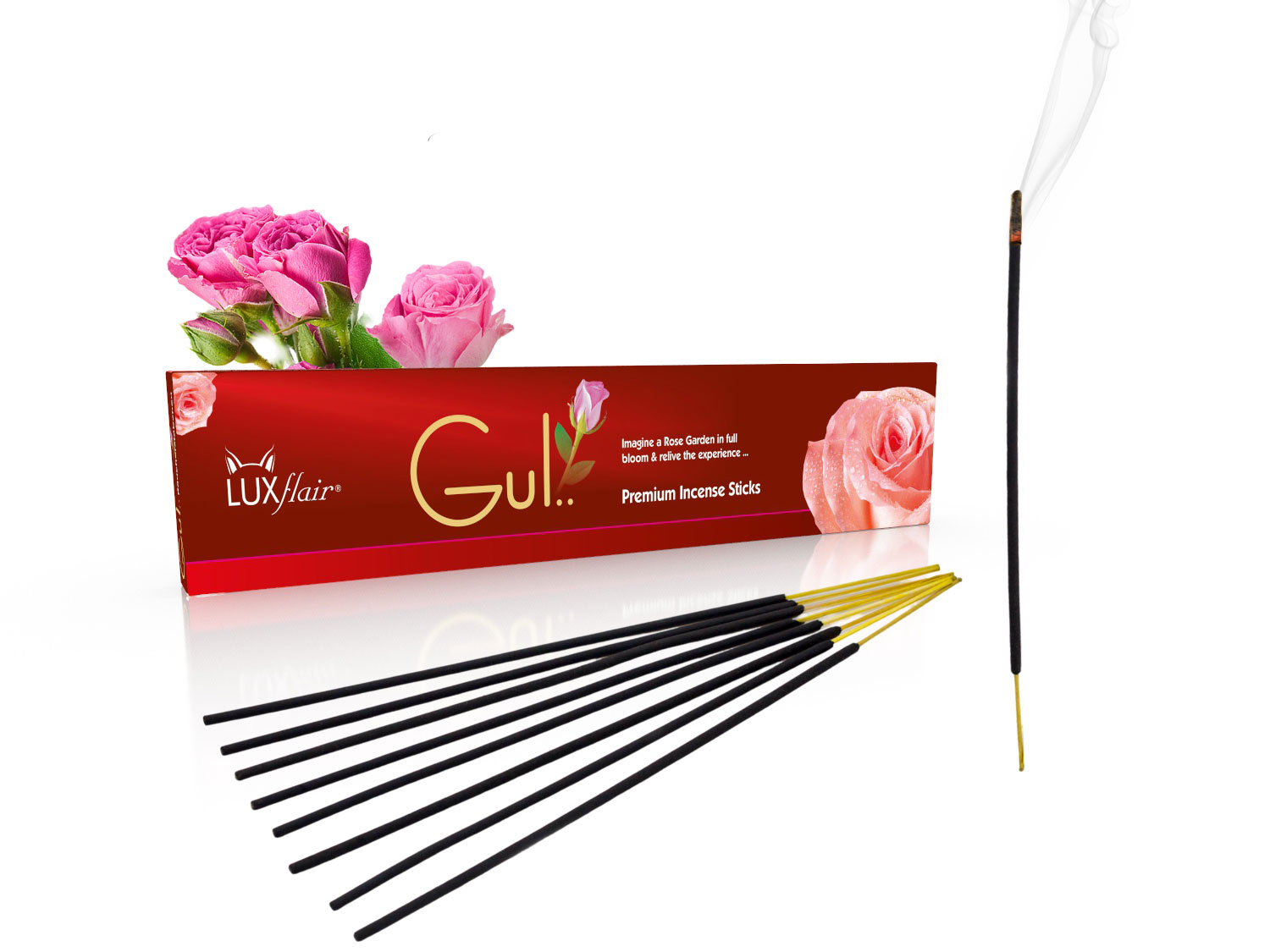 Räucherstäbchen GUL mit Rosenduft (LX2275)