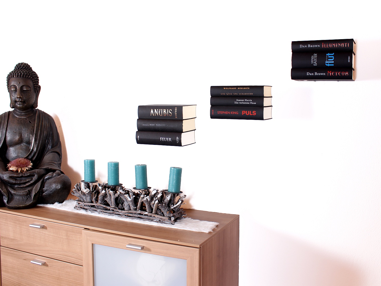 Floating books set of 3: invisible shelf