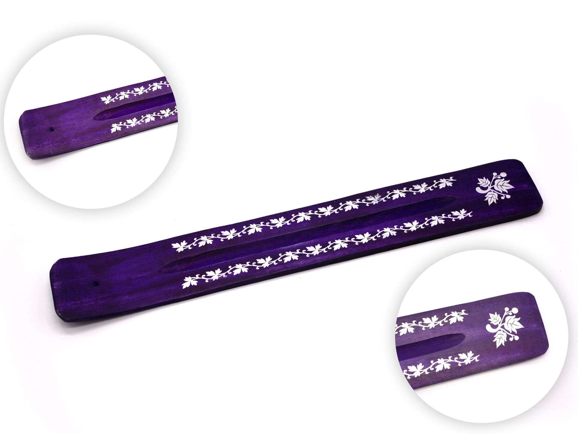 Incense holder set of 5 in black and purple Incense holder set of 5 in black and purple