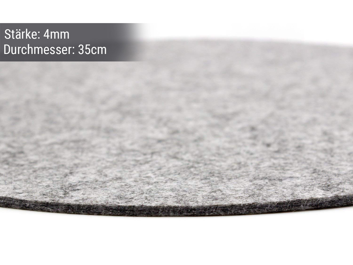 4er Filz-Platzset graumeliert, rund Ø 35cm (LX2016)
