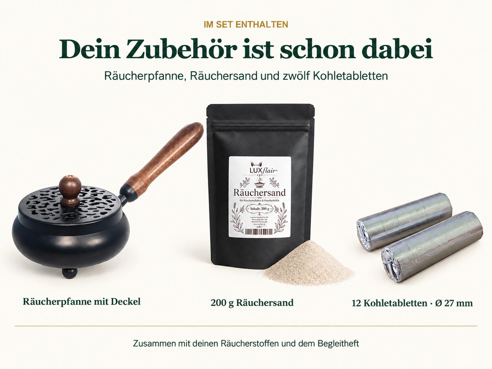 Rauhnacht Incense Set Complete Set incl. Charcoal and Incense Pan