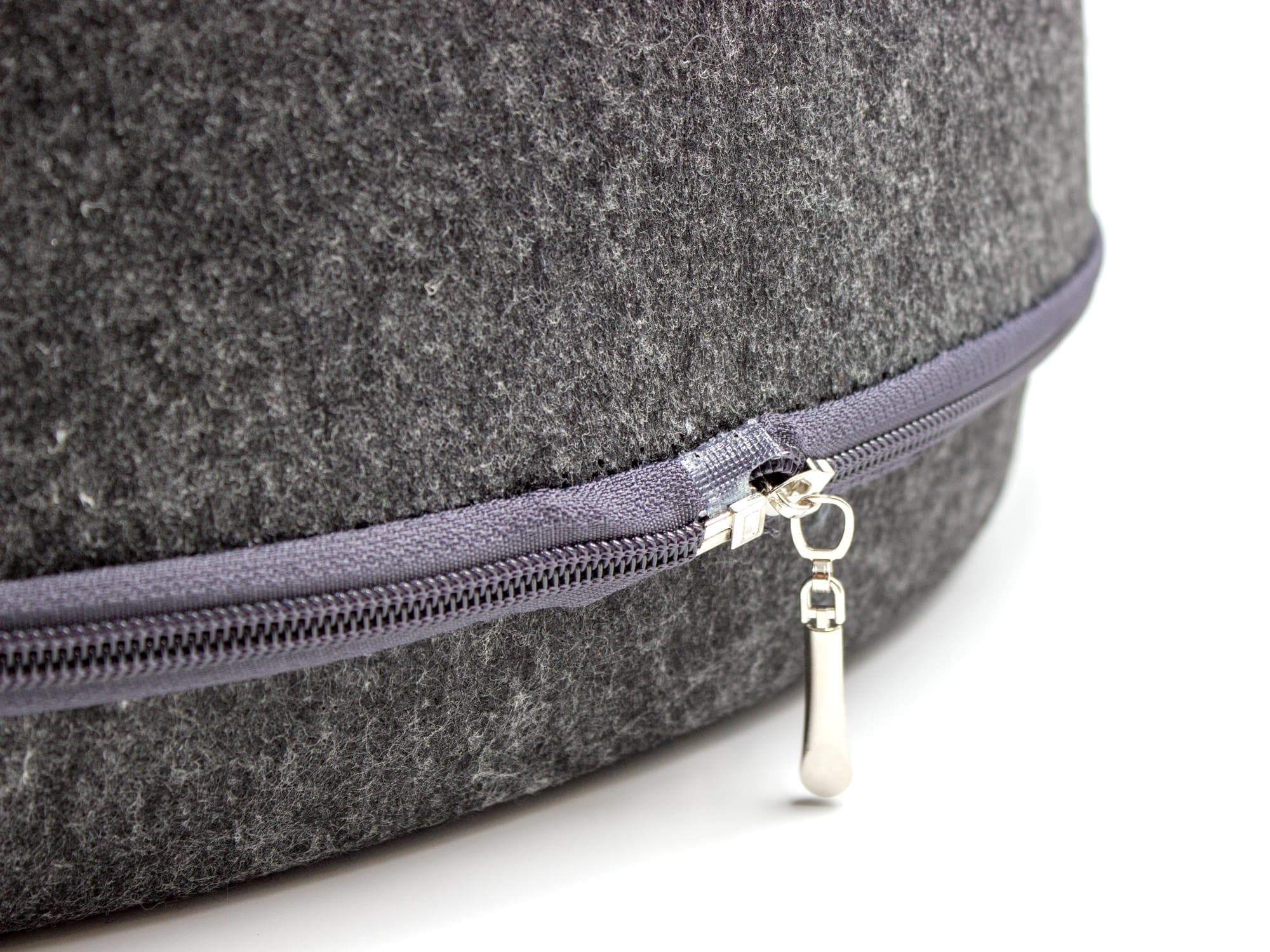 Felt cat cave with ears in dark grey