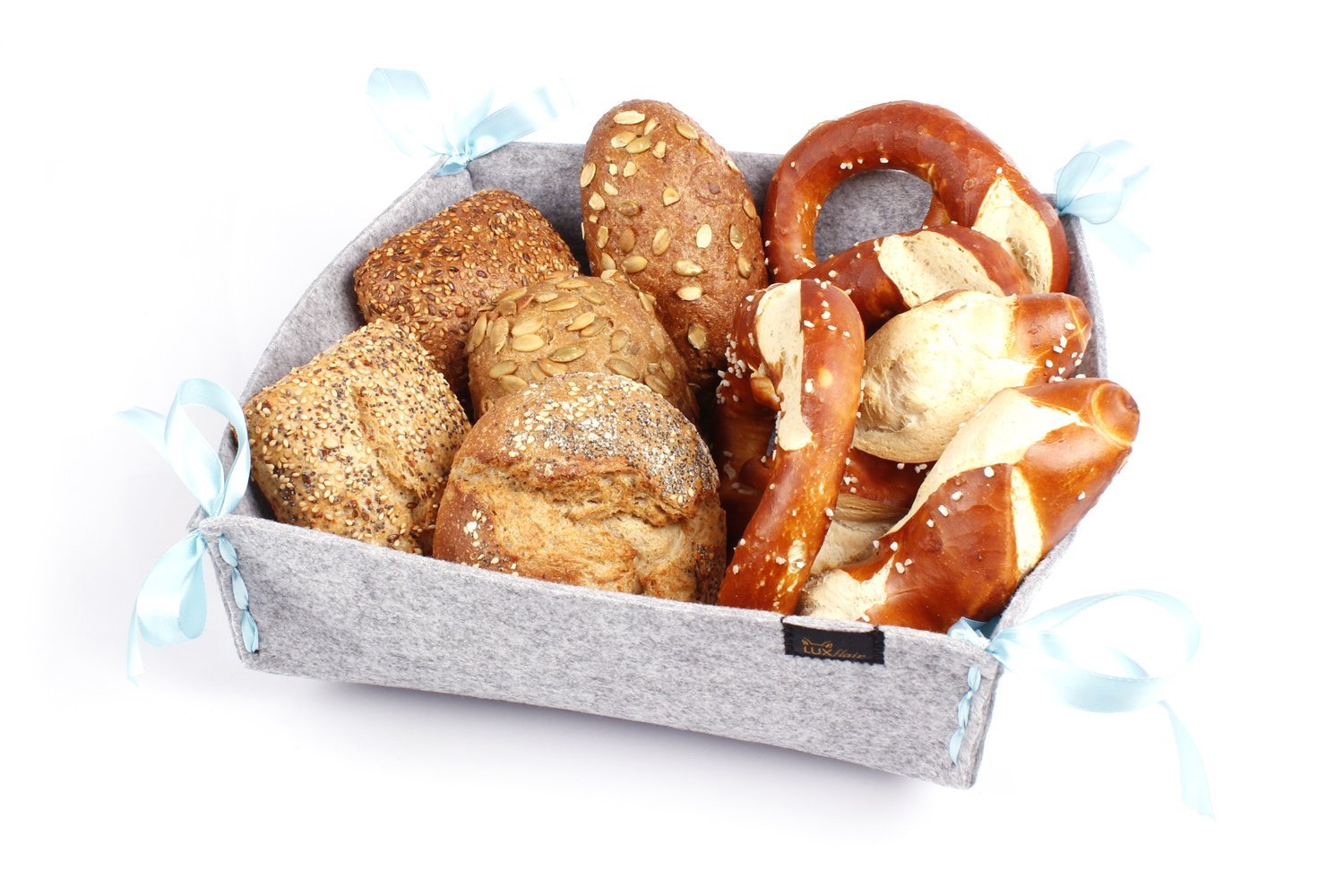 Filz Brotkorb gross hellgrau (LX2065)