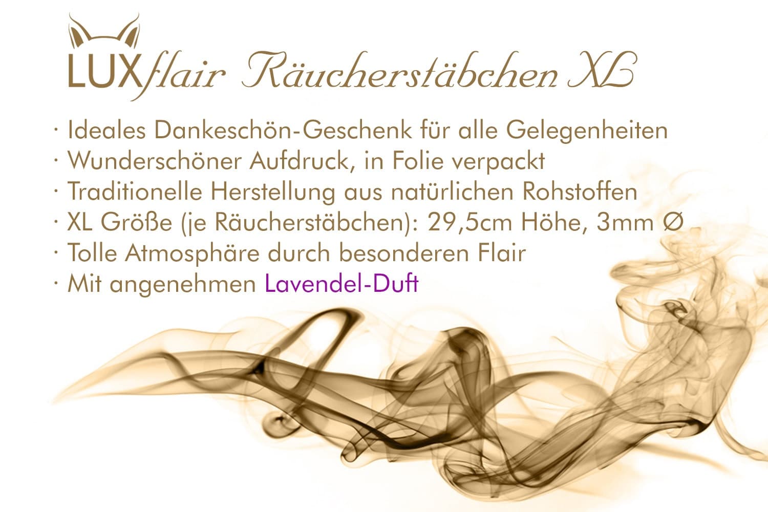 XL Chinese incense sticks "Thank you" with lavender scent