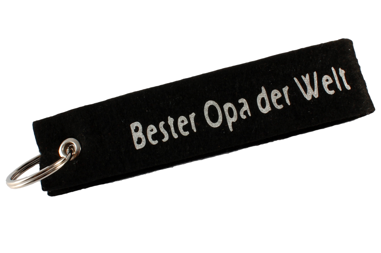 Filz Schlüsselanhänger "Bester Opa der Welt" (LX1507)