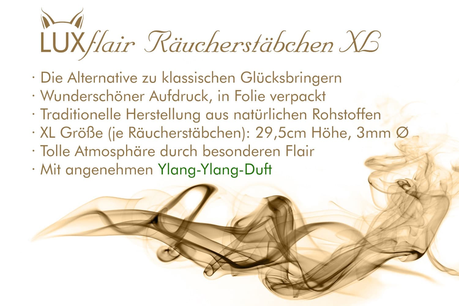 XL Chinese incense sticks "Lucky Charm" with Ylang-Ylang fragrance