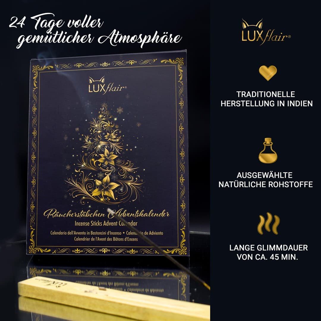 Incense sticks advent calendar incl. holder