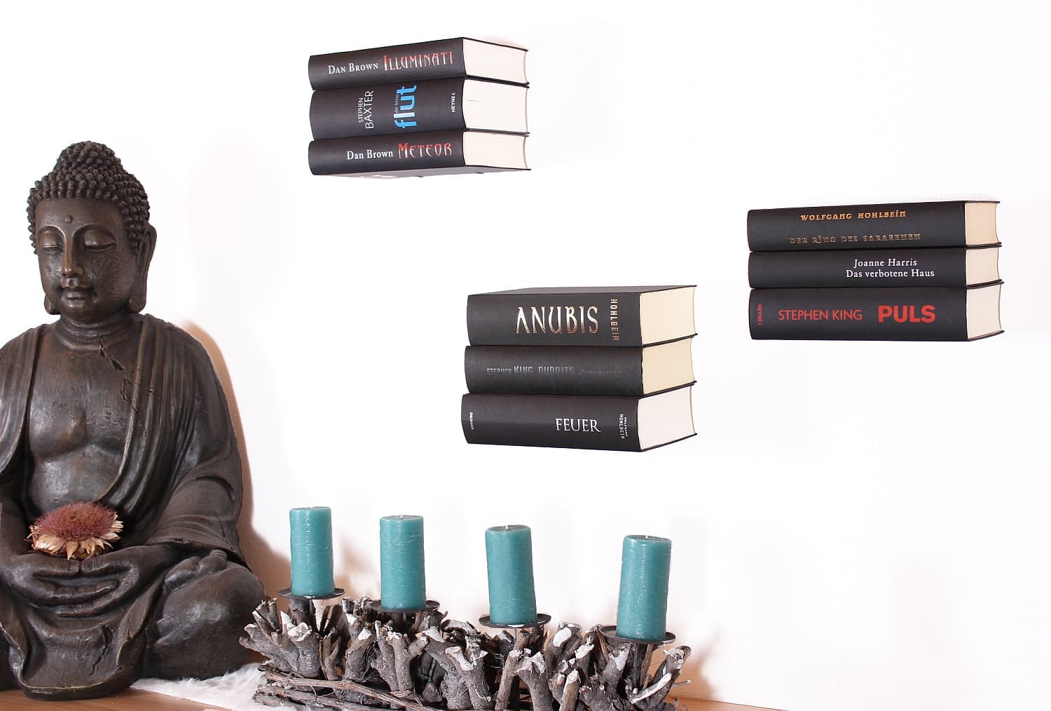 Floating books set of 3: invisible shelf