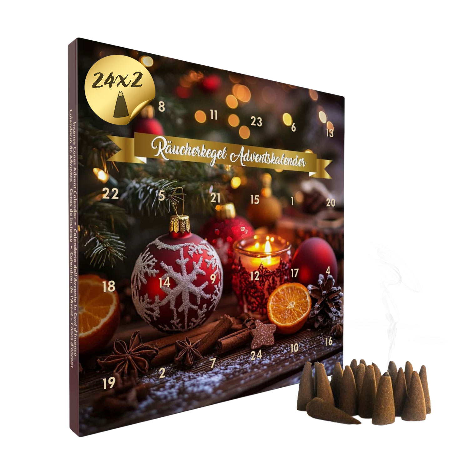 Räucherkegel Adventskalender 2025 - Normal Cones