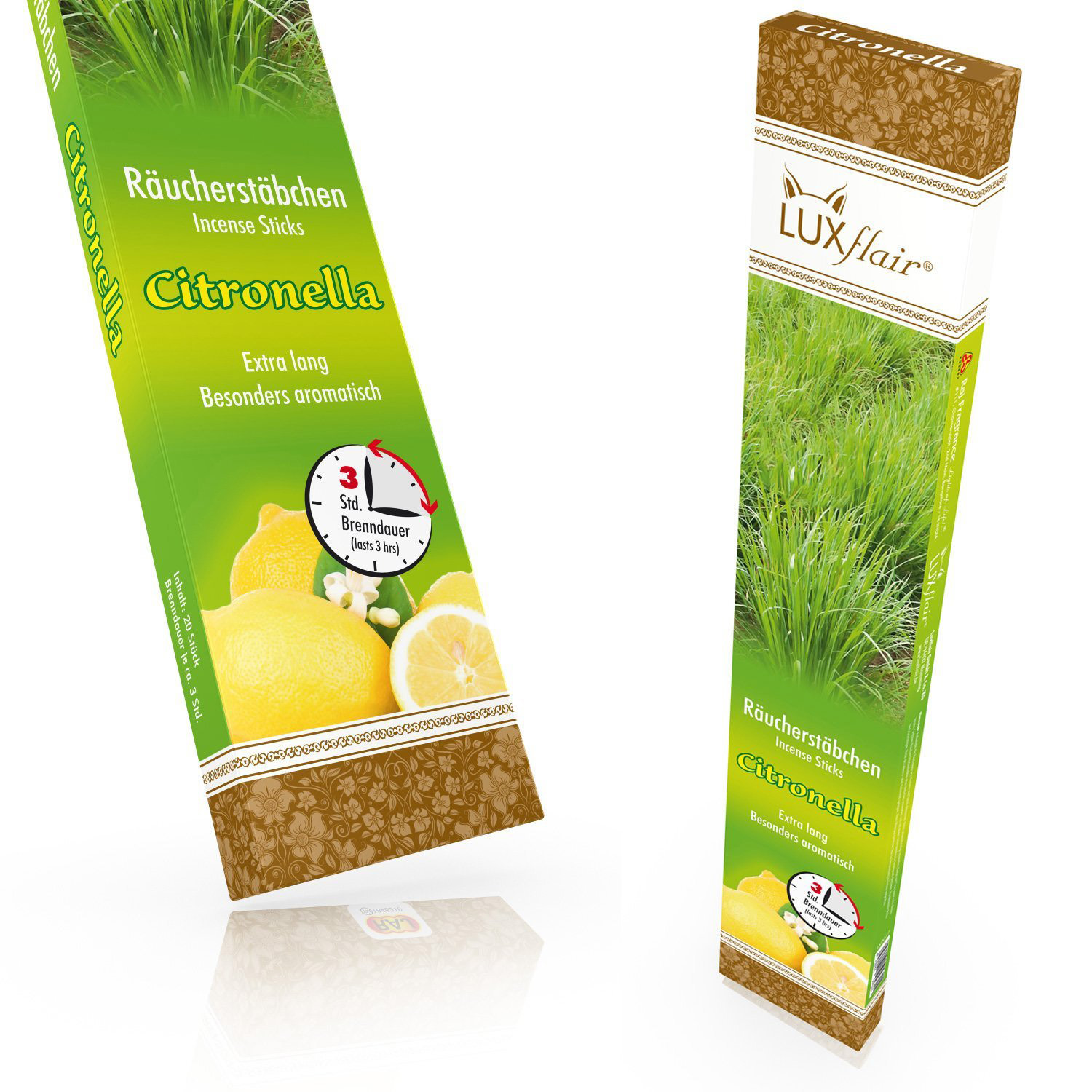 XXL Räucherstäbchen Citronella, 20 Stück á 3 Std Brenndauer (LX2077)