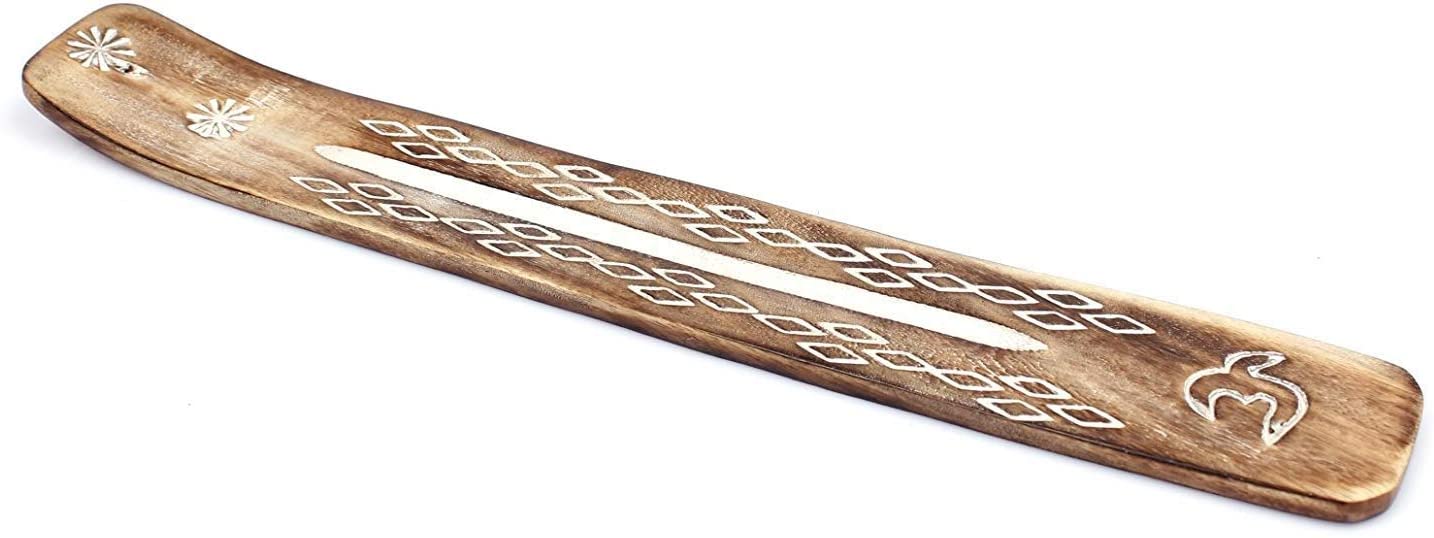 Incense stick holder brown set of 5 made of sheesham wood