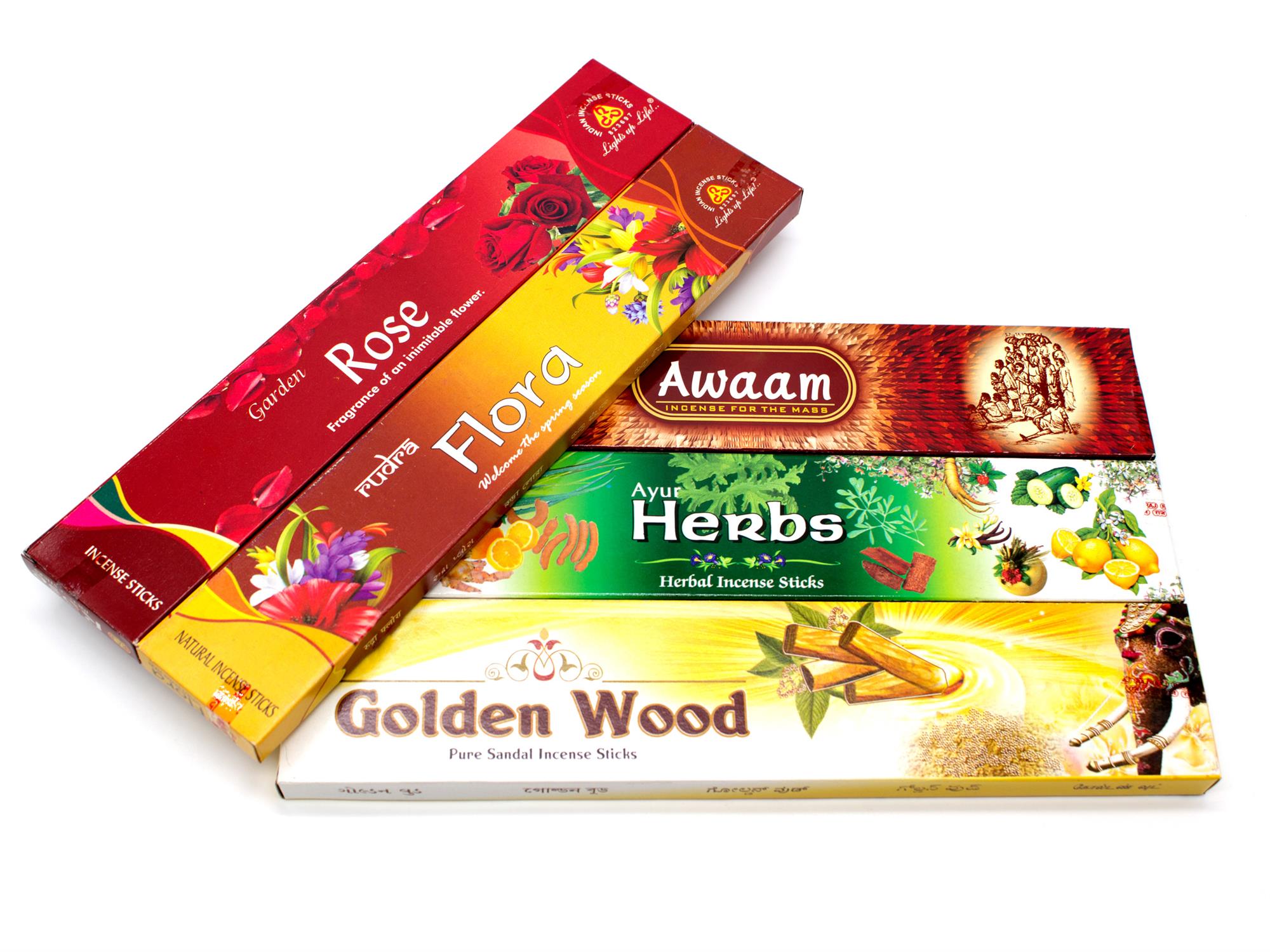 Probierset mit Ayur Herbs, Agarbatti, Sandelholz uvm. (LX2070)