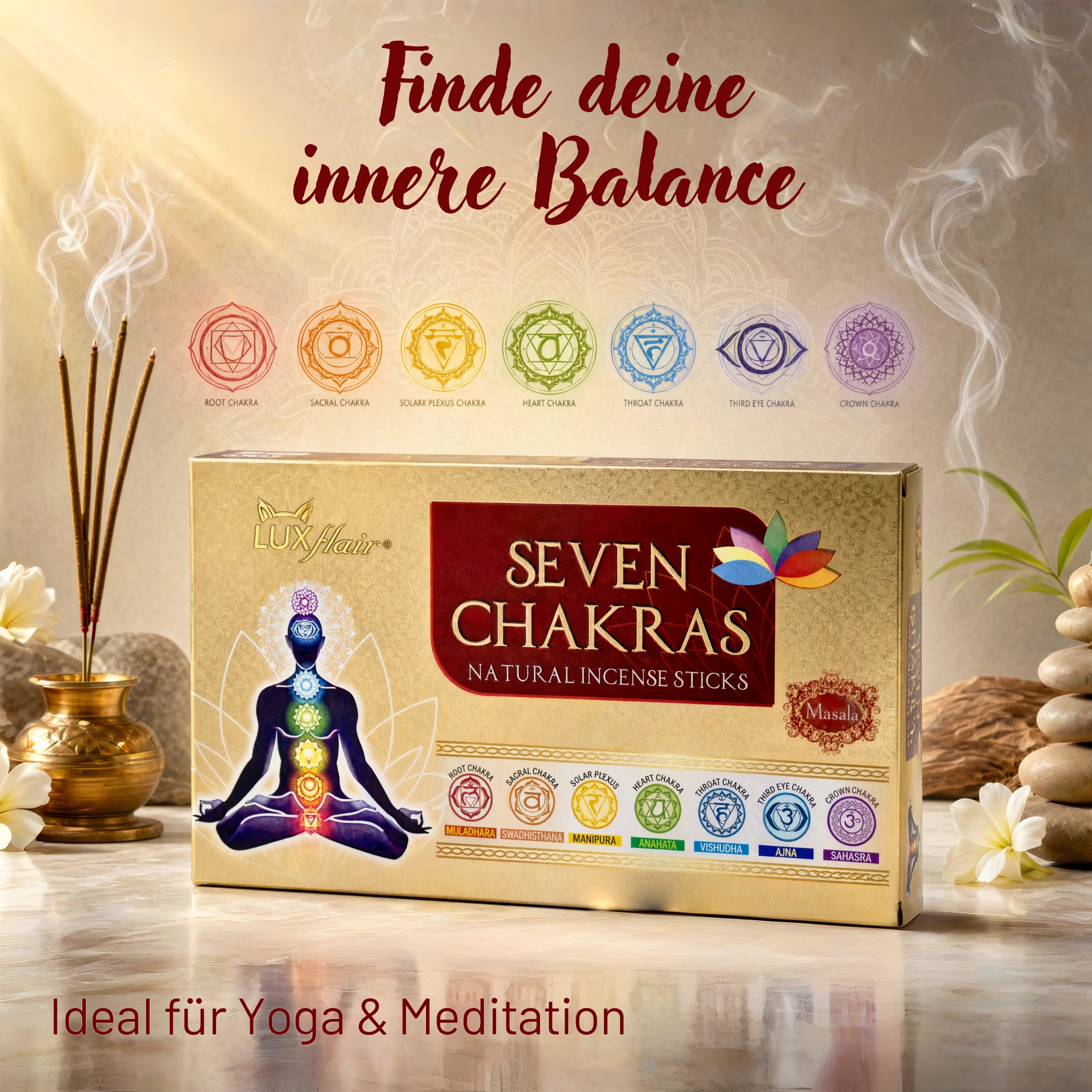 Masala Chakra Incense Stick Set - 7 Chakras