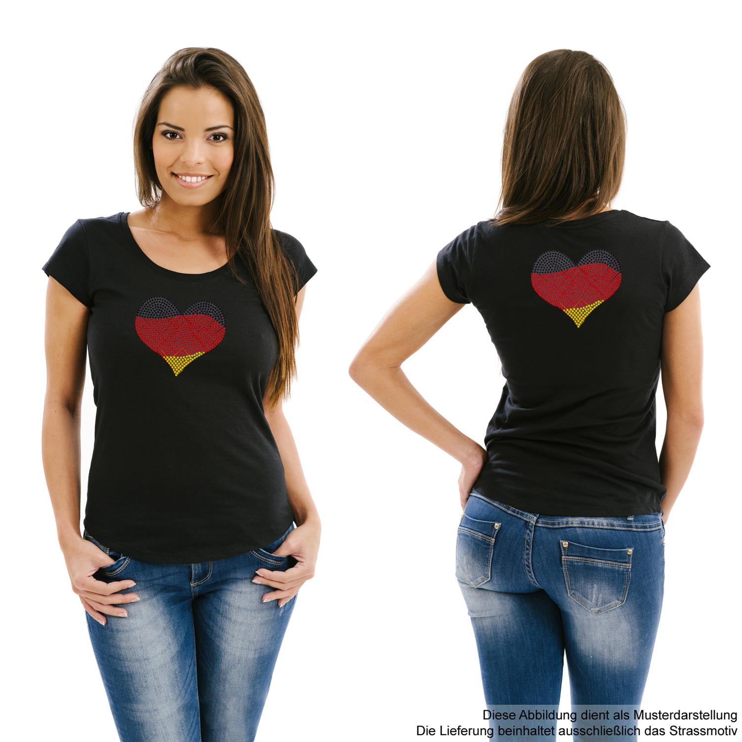 Strassstein Motiv "I love Germany" (LX1664)