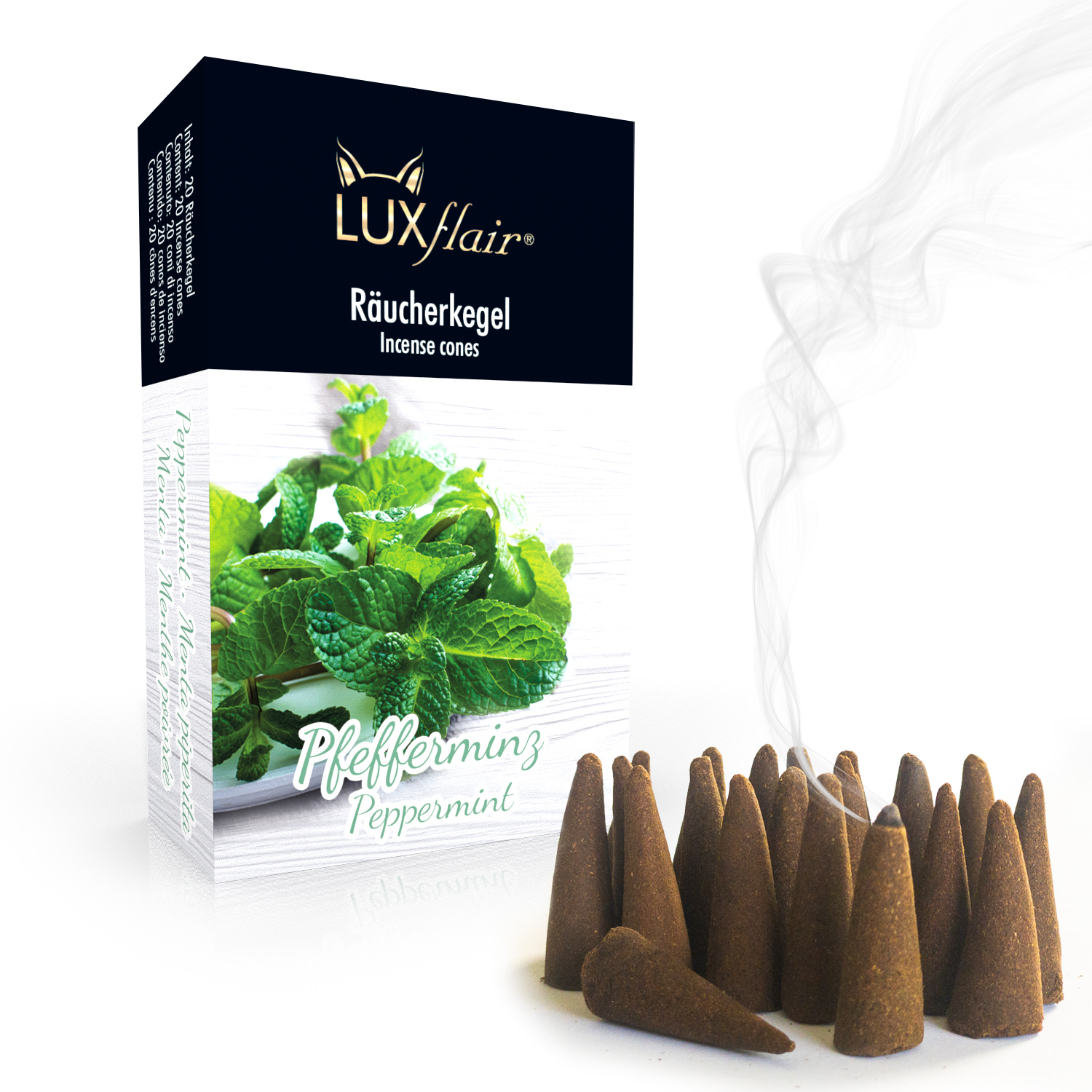 Peppermint incense cones - 20 pieces